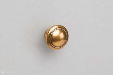 WPO2025 мебельная ручка-кнопка диаметр 30 мм состаренное золото