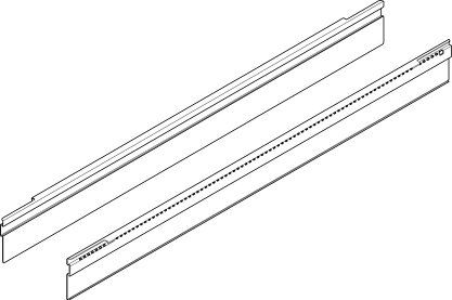 TANDEMBOX intivo, профиль приема для поперечного разделителя 500мм, чер.