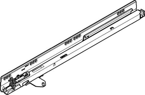 TANDEMBOX Tip-On, Направляющие 30кг, 350мм, лев.