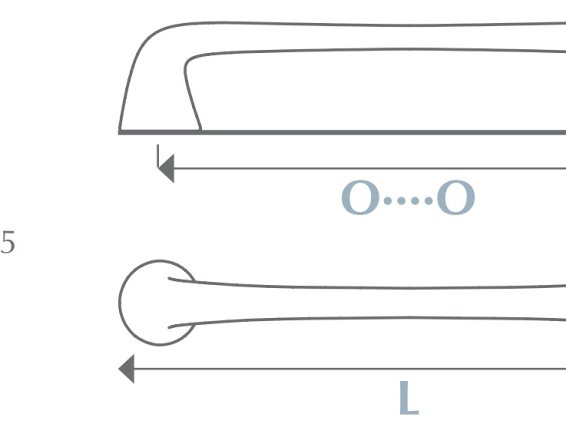 Tonda мебельная ручка-скоба 320 мм черный матовый