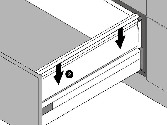 TANDEMBOX, комплект двухстенного BOXSIDE 400мм, сер.