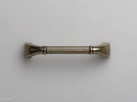 RS082 мебельная ручка-скоба 96 мм старинная латунь