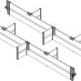 ORGA-LINE для TBX intivo, поперечные разделители 900/500мм, бел., к-т