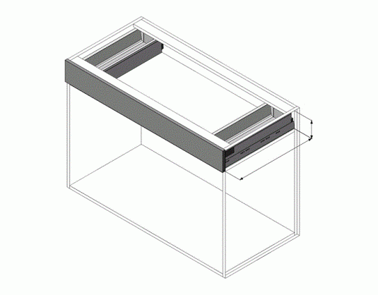 Ящик под мойку TANDEMBOX antaro (высота M 98,5, глубина 450 мм, до 30 кг), крепление inserta, серый орион